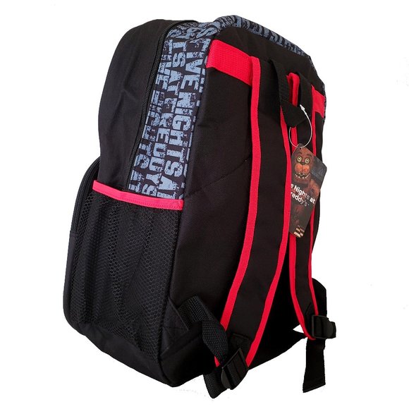 Five Nights at Freddy's Backpack and Lunch Bag Set Boys 3D FNAF Black Large 16" - Picture 4 of 6